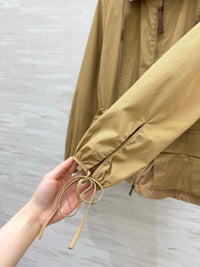 26S Adenium Hooded Gabardine Taffeta Jacket