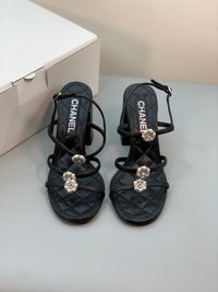 Pearl Flower Heel Sandals