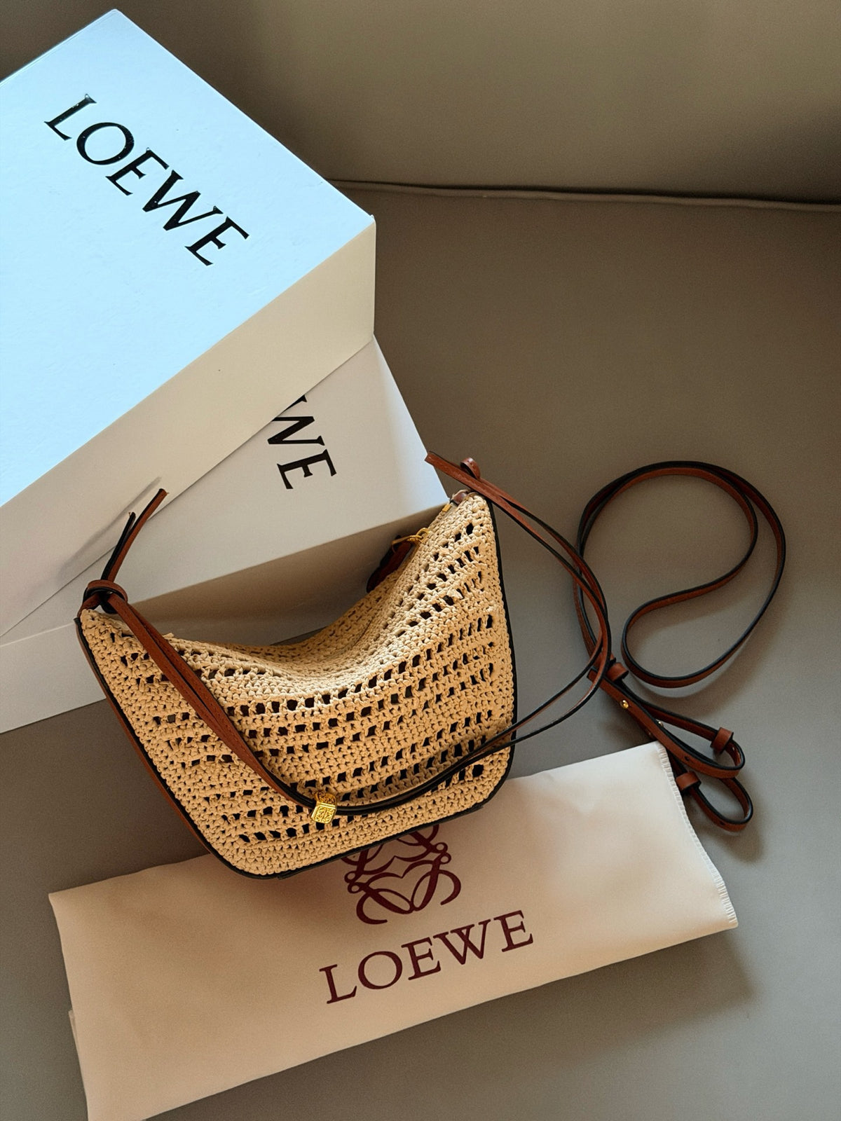 Paula's Ibiza Hammock Hobo Mini Raffia Bag