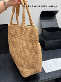 Rive Gauche Raffia Tote Bag