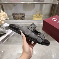 Slide Sandals with Buckles