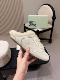 26S Shearling Knight Runner Mules