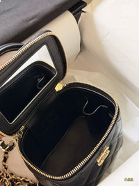 Mini Vanity Case with Top Handle  Lambskin