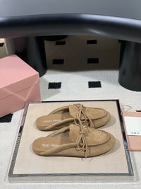 Suede Deck Mules