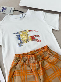 Knight Print Check Shorts Set