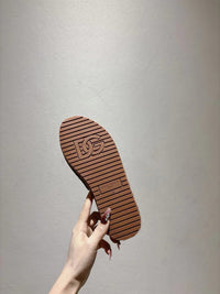 Nappa Leather Espadrille Sliders