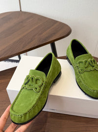 Double L Suede Loafers