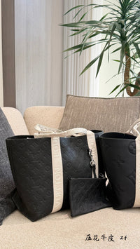 Embossed Monogram Tote Bag