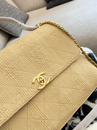 Braided Raffia Flap Bag