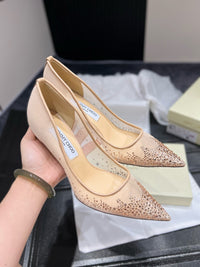 Love Embellished Mesh Pumps