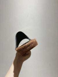 Nappa Leather Espadrille Sliders