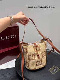 Raffia Bucket Bag