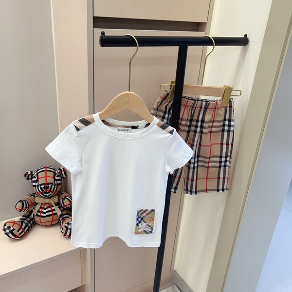 Pocket Tee & Check Shorts Set