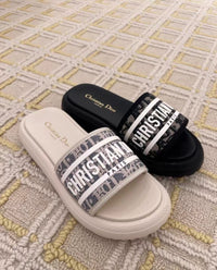 Dway Oblique Embroidered Slide