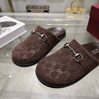 26S Horsebit Suede Mules