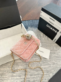 Velvet Mini Flap Bag