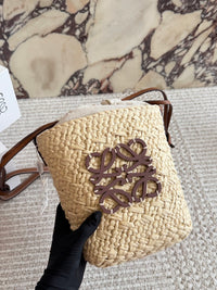 Anagram Raffia Pocket Bag