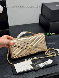 26X Chevron Top Handle Flap Bag
