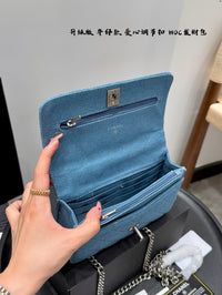 24P Denim Wallet on Chain Bag