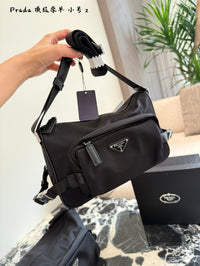 Re-Nylon Saffiano Leather Shoulder Bag