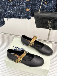 26WF Check Ballet Flats