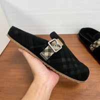 Check Suede Urchin Clogs