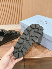 Padded Nappa Leather Slides