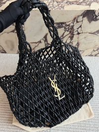 Icare Beaded Wood Tote