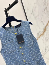 Monogram Jacquard Denim Dress
