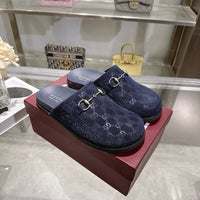 26S Horsebit Suede Mules