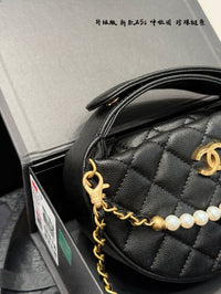 25S Pearl Chain Round Bag