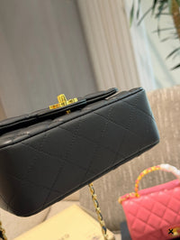 Mini Top Handle Flap Bag Lambskin