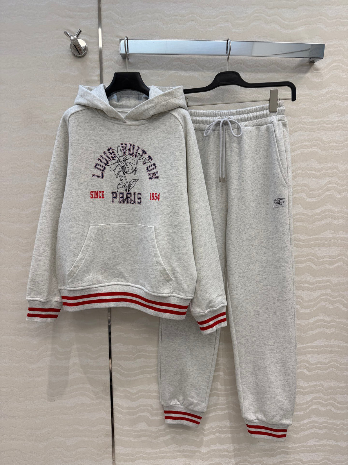 26S Signature Print Varsity Stripe Hoodie Set