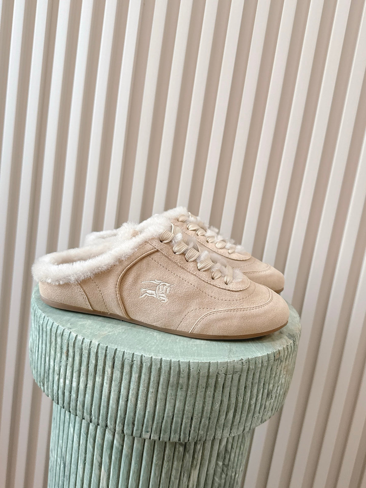 26S Shearling Knight Runner Mules