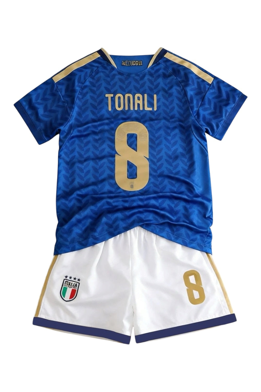 Tonali #8 Blue Kids Soccer Jersey Set