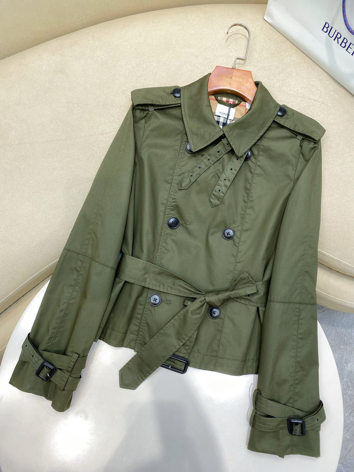 Tropical Gabardine Cropped Jacket
