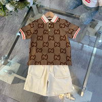 Jacquard Polo T-Shirt & Shorts Set