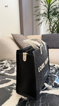 Embossed Monogram Tote Bag