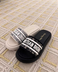 Dway Oblique Embroidered Slide