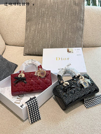 East-West Bag in Cannage Patent Calfskin