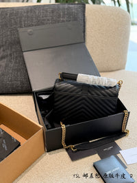 College Leather Shoulder Bag