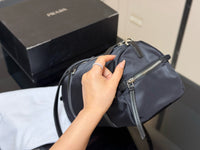 Re-Nylon and Saffiano Leather Duffel Bag