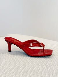 Camellia Thong Mules