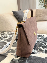 26C Suede Flap Bag