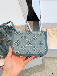 Monogram Denim Bucket Bag