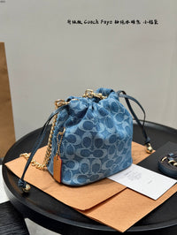 Denim Signature Bucket Bag