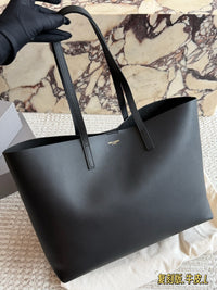 East West Grained Leather Tote