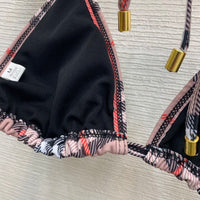 Vintage Check Triangle Bikini Set