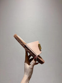 Nappa Leather Espadrille Sliders