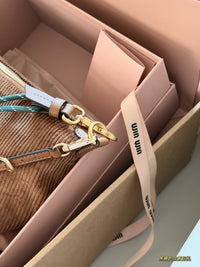 Corduroy Logo Shoulder Bag